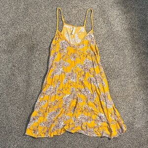 Xhilaration Yellow Floral Mini Dress
